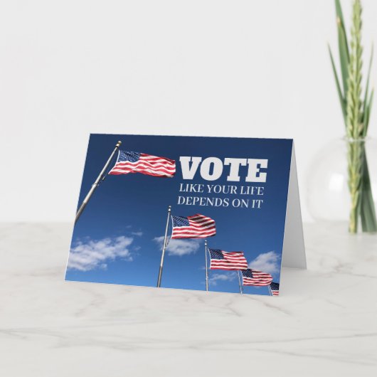 Stimmen Sie, wie Ihr Leben davon abhängt, ob Sie d Karte (Vorderseite)