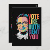Stimmen Sie wie Ruth Sie geschickt Postkarte (Vorne/Hinten)