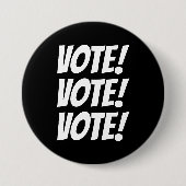 STIMMEN! STIMMEN! STIMMEN! Benutzerdefinierter Tex Button (Vorderseite)