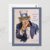 STIMMEN Uncle Sam POSTCARDS für die Wähler Postkarte (Vorne/Hinten)