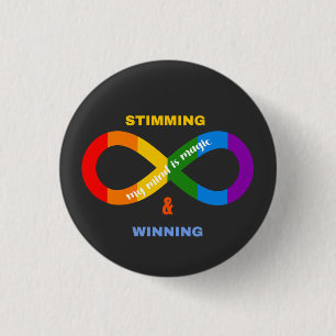 Stimmen und Gewinnen Neurodivergentes Autismus-Bew Button