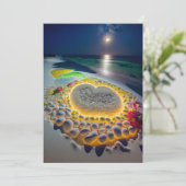 Stimmen unter den Sternen: Leuchtender Strand von  Einladung (Stehend Vorderseite)