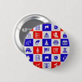 stimmen USA-Wahl Button (Vorne & Hinten)