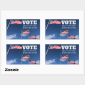 Stimmen, wie Ihr Leben davon abhängt Rechteckiger Aufkleber (Blatt)