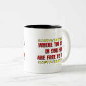 Stimmen Zweifarbige Tasse (VorderseiteRechts)