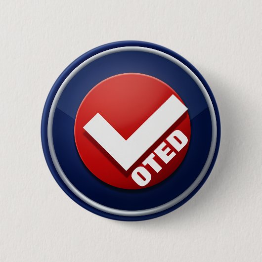 STIMMENDES Button mit Karo (Vorderseite)