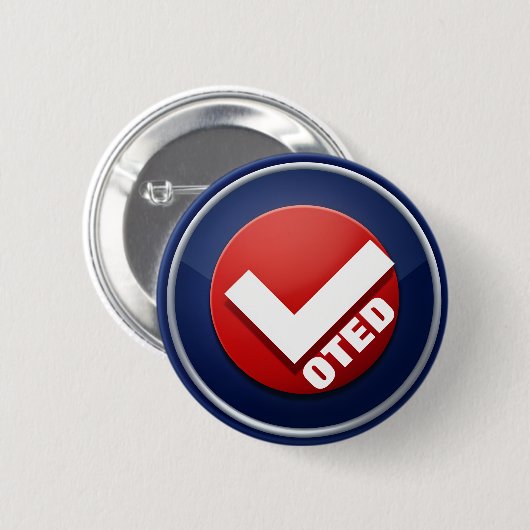 STIMMENDES Button mit Karo (Vorne & Hinten)
