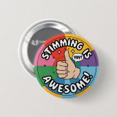 Stimming ist phantastisch, Stim unterstützt Autism Button (Vorne & Hinten)