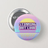 Stimming Laut Neurodivergenter Pixel-Button Button (Vorne & Hinten)