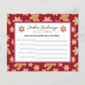 Stimmkarte Wahlzettel Weihnachts-Cookie-Exchange-P (Vorderseite)