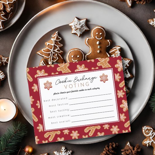 Stimmkarte Wahlzettel Weihnachts-Cookie-Exchange-P