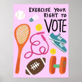 Stimmrecht Ausübung des Wahlrechts Rosa Poster (Vorne)