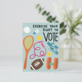 Stimmrecht Ausübung Ihres Wahlrechts Blau Postkarte (Stehend Vorderseite)