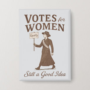 Stimmrecht für Frauen Feminismus ist immer noch ei Button