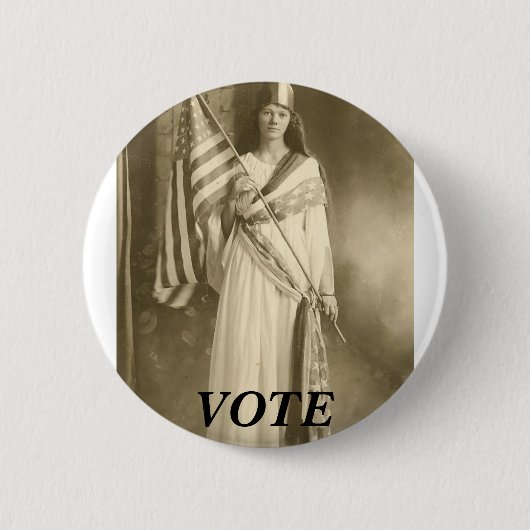 Stimmrecht liberity Dame, ABSTIMMUNGS-KNOPF Button (Vorderseite)