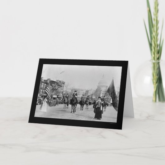 Stimmrecht-Parade Washington, DC 1913 Karte (Vorderseite)