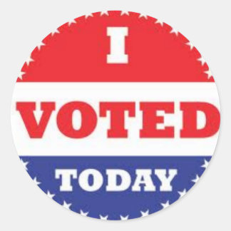 stimmrecht runder aufkleber