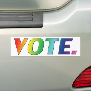 Stimmstolz auf Regenbogenfarben - Autoaufkleber