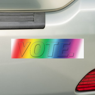 Stimmstolz auf Regenbogenfarben - Autoaufkleber