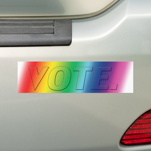 Stimmstolz auf Regenbogenfarben - Autoaufkleber (Auf Auto)