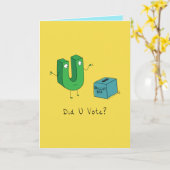 Stimmt die EU - Witzige Wahlkarte Karte (Gelbe Blume)