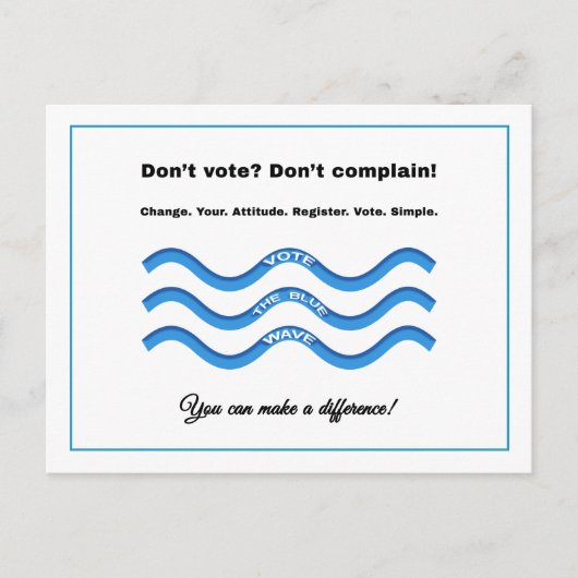 Stimmt nicht? Beschweren Sie sich nicht! Postkarte (Vorderseite)