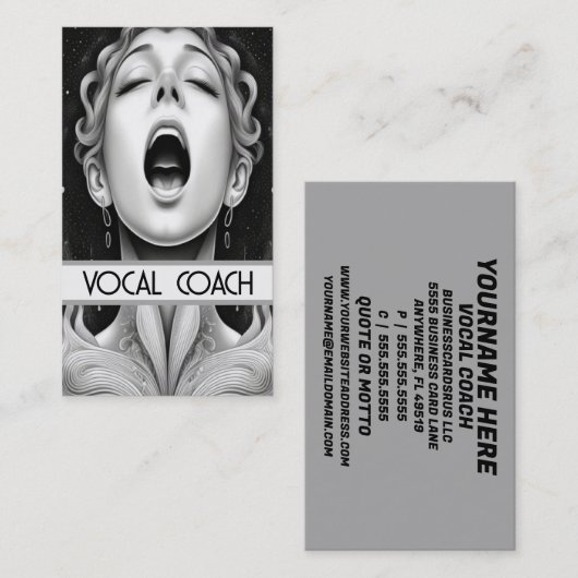 Stimmtrainer Visitenkarte (Vorne/Hinten)