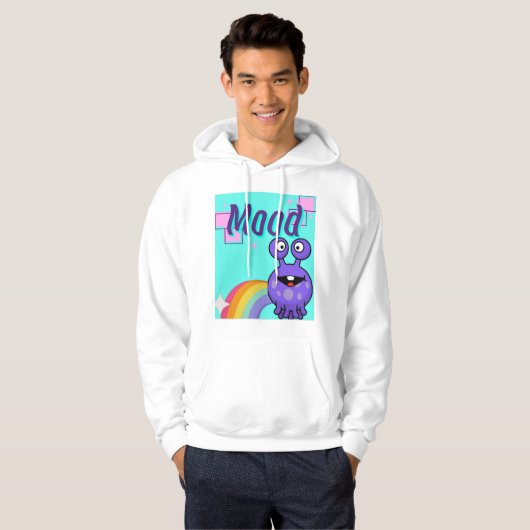 Stimmung, Alien Regenbogen Hoodie (Vorne ganz)