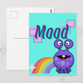 Stimmung, Alien Regenbogen Postkarte (Vorne/Hinten)