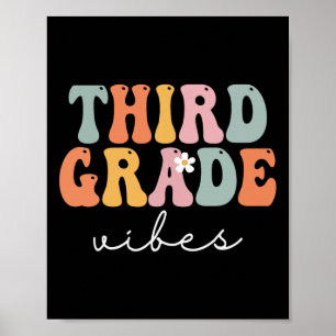Stimmung der dritten Klasse Retro Groovy Vintage E Poster