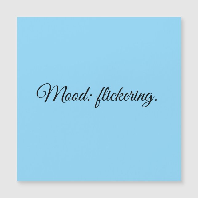 Stimmung: flackernd. magnetkarte (Vorderseite)