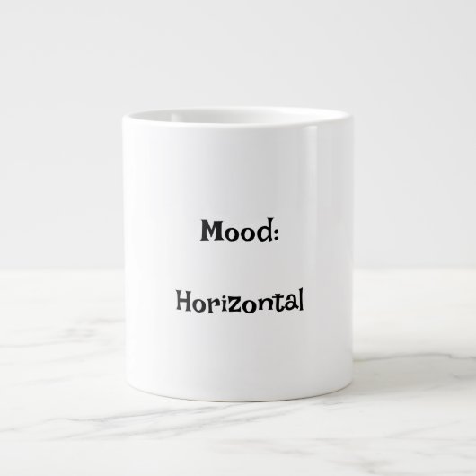 Stimmung: Horizontaler lustiger Schlamm Jumbo-Tasse (Vorderseite)