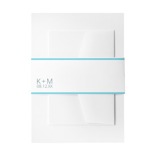 Stimmung Minimalistisch Hochzeit Tropischer Himmel Einladungsbanderole (Vorderseite Beispiel)