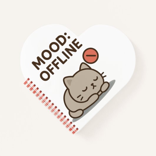 Stimmung: Offline - Funny Cartoon Offline Design Notizblock (Vorderseite)
