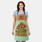Stimmung: Pizza - Fun Cartoon Slice mit Happy Topp Schürze (Getragen)