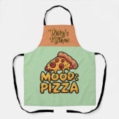 Stimmung: Pizza - Fun Cartoon Slice mit Happy Topp Schürze (Vorderseite)