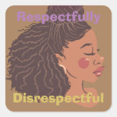 Stimmung Quadratischer Aufkleber (Vorderseite)