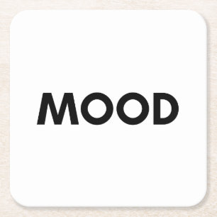Stimmung Rechteckiger Pappuntersetzer