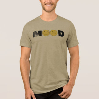 Stimmungs-Emoji-Grafik-T-Shirt | Glückliches traur Tri-Blend Shirt
