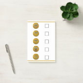 Stimmungs-KaroEmoticon der Art-3d Post-it Klebezettel (Büro)