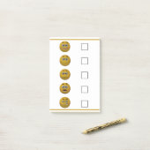 Stimmungs-KaroEmoticon der Art-3d Post-it Klebezettel (Auf Schreibtisch)