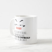 Stimmungs-Tasse mit zwei Seiten für jede Kaffeetasse (Vorderseite Links)