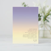 Stimmungsabweichende Hochzeitdetails Indiz Sonnens Begleitkarte (Stehend Vorderseite)