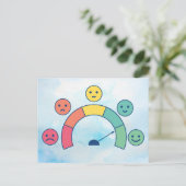"Stimmungsmesser" emotionales Postkartendesign Postkarte (Stehend Vorderseite)