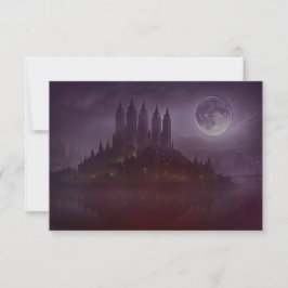 Stimmungsvolle dunkle Romanze Burgunder Samt Hochz RSVP Karte