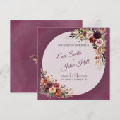 Stimmungsvolle Herbstdurchblumte Save-the-Date-Kar Einladung (Vorne/Hinten)