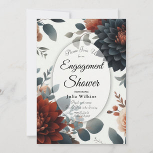 Stimmungsvolle rustikale Herbstblumen Hochzeitsein Einladung