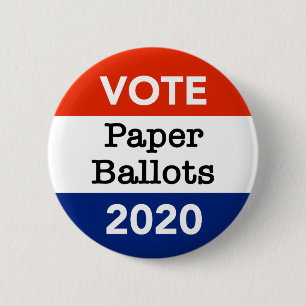 Stimmzettel für die Präsidentschaftswahlen 2020 Button