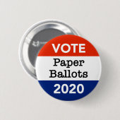 Stimmzettel für die Präsidentschaftswahlen 2020 Button (Vorne & Hinten)
