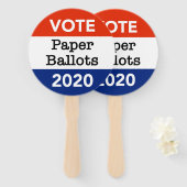 Stimmzettel für die Präsidentschaftswahlen 2020 Fächer (Vorne und Hinten)